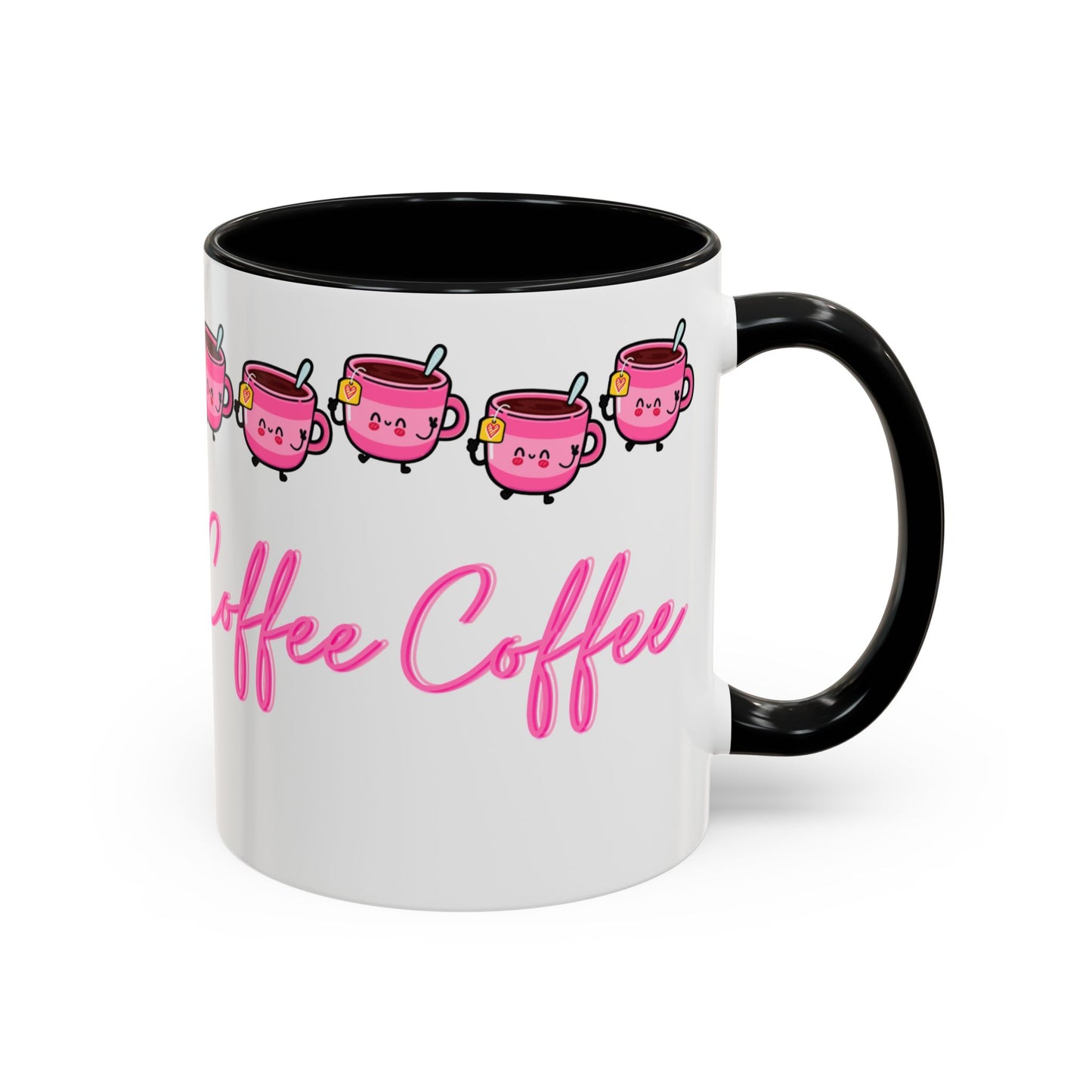 Pink happy Coffee Mug (11, 15oz)