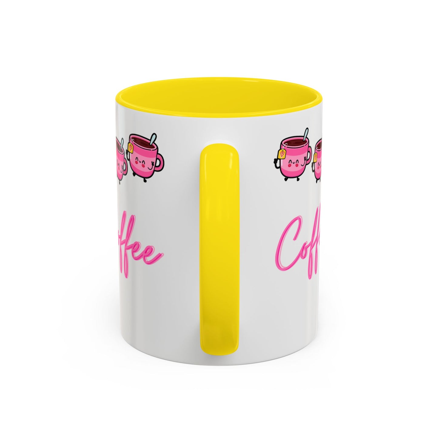 Pink happy Coffee Mug (11, 15oz)