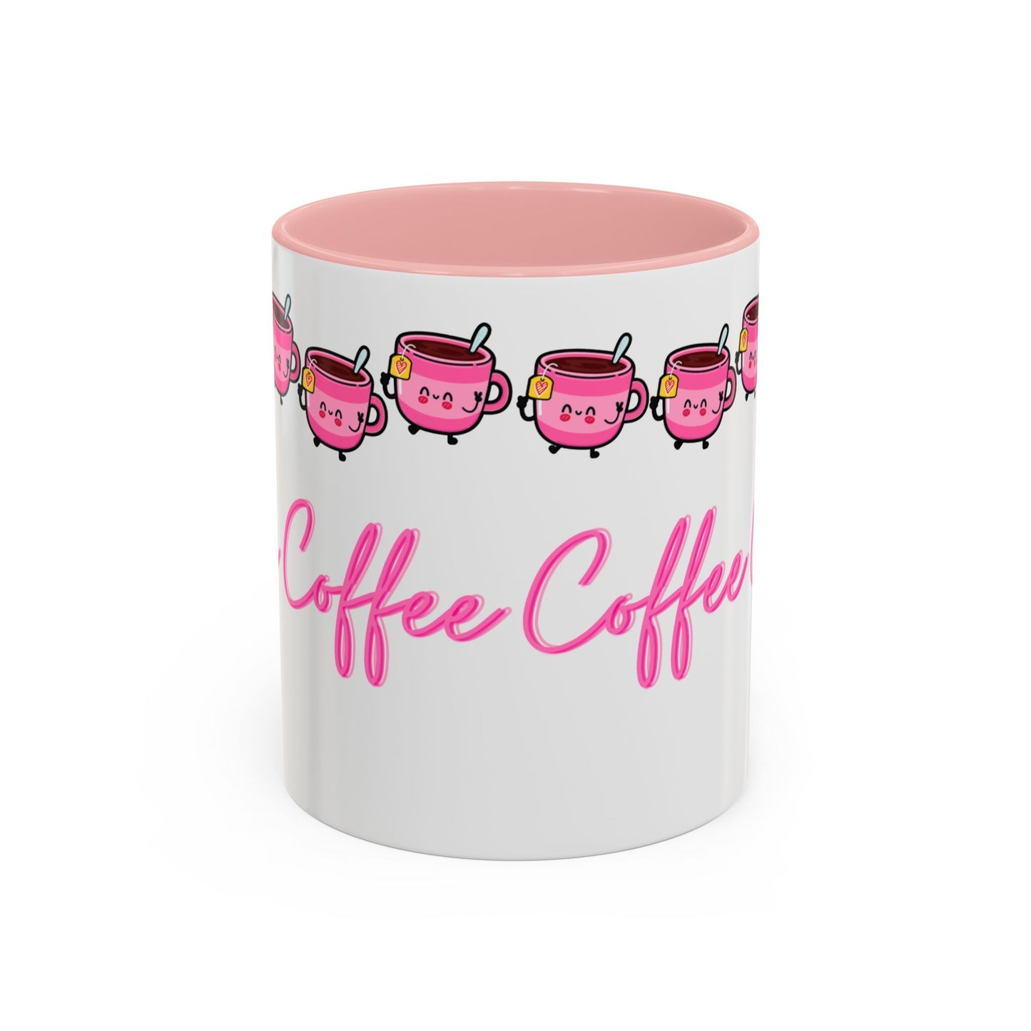 Pink happy Coffee Mug (11, 15oz)