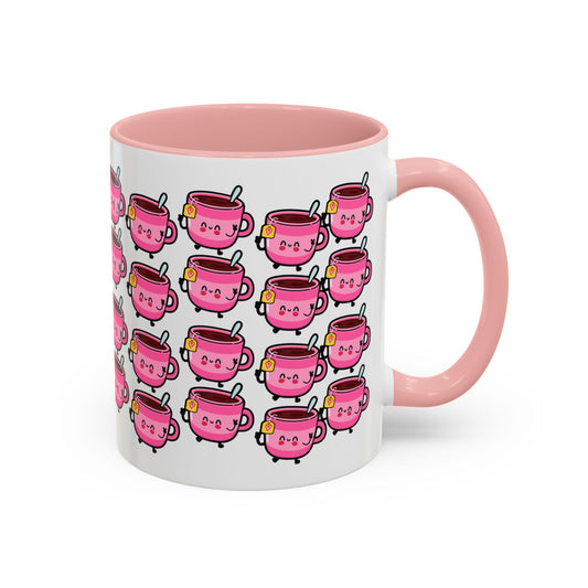 Mug - Cute Pink Coffee Character Design - 11oz/15oz