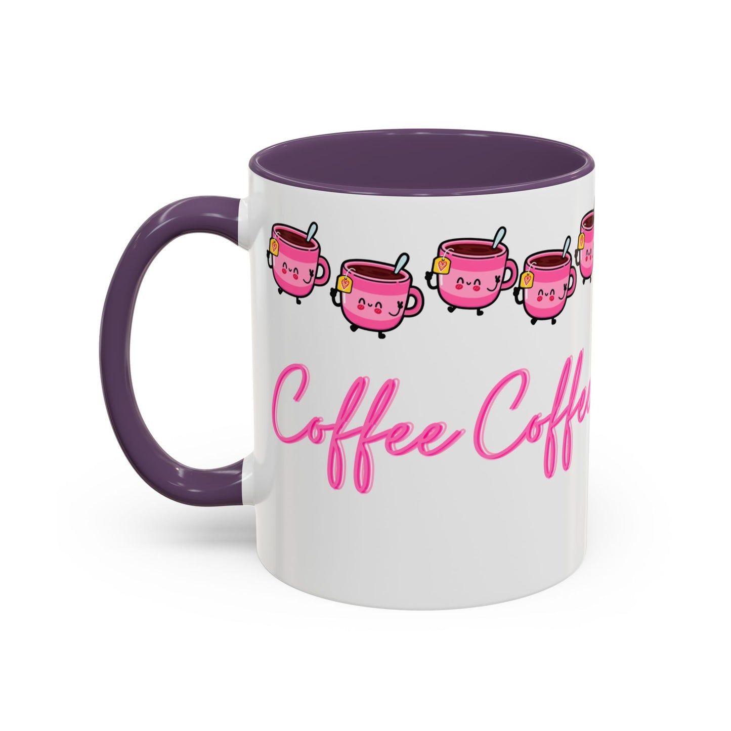 Pink happy Coffee Mug (11, 15oz)