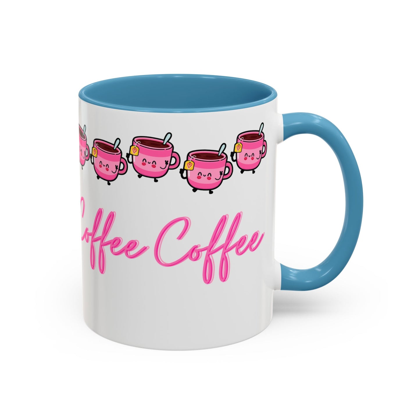 Pink happy Coffee Mug (11, 15oz)