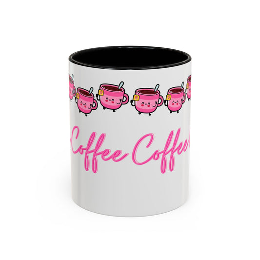 Pink happy Coffee Mug (11, 15oz)