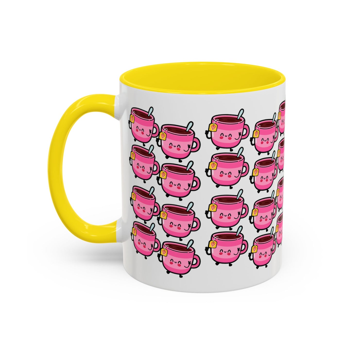 Mug - Cute Pink Coffee Character Design - 11oz/15oz