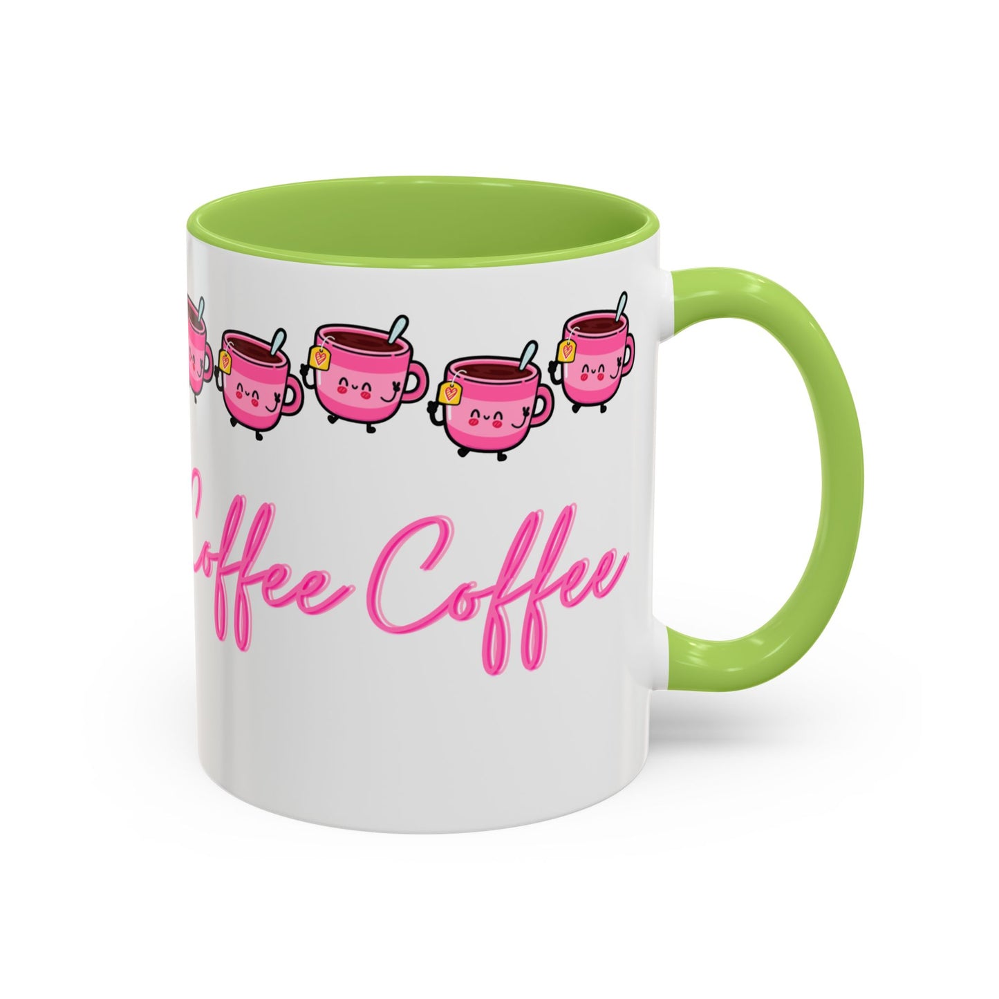 Pink happy Coffee Mug (11, 15oz)