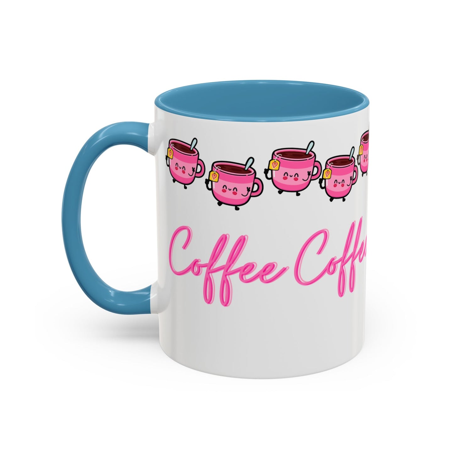 Pink happy Coffee Mug (11, 15oz)