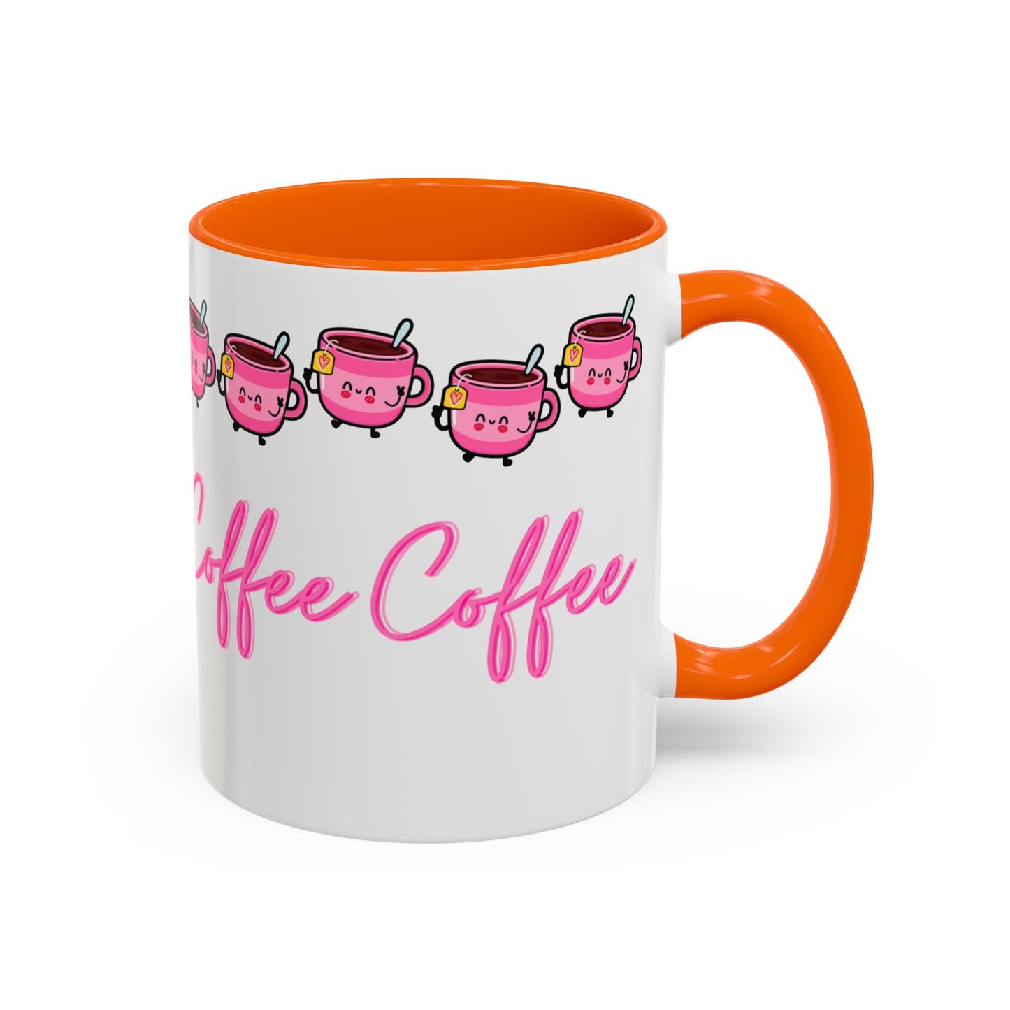 Pink happy Coffee Mug (11, 15oz)