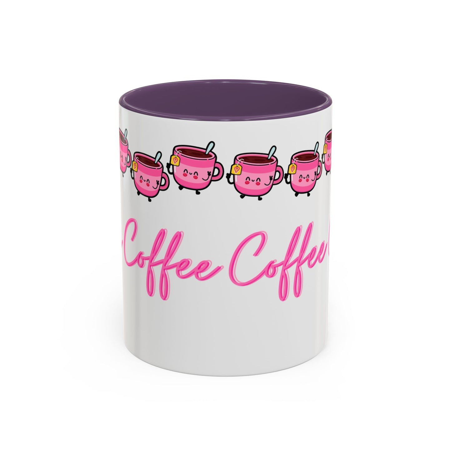 Pink happy Coffee Mug (11, 15oz)