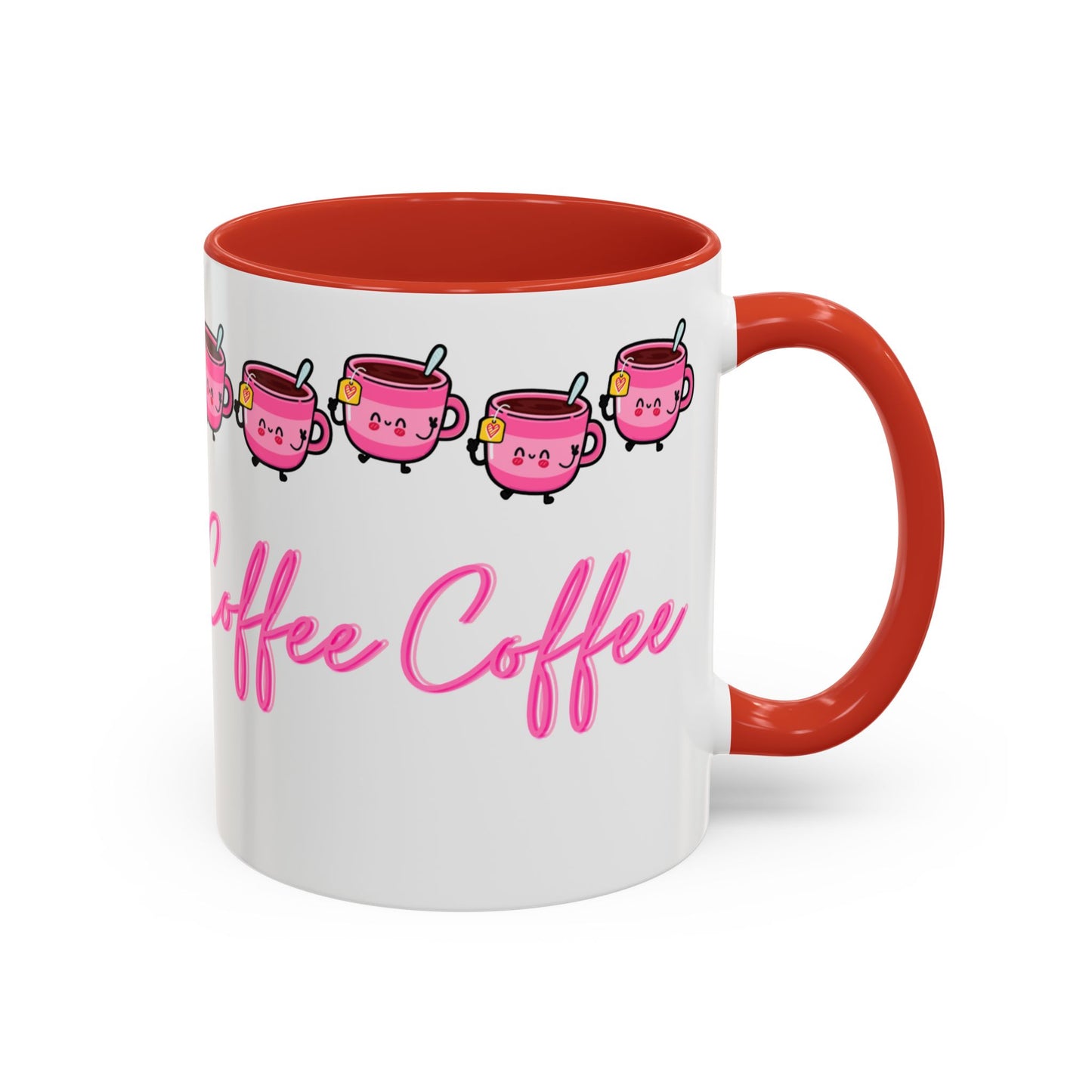 Pink happy Coffee Mug (11, 15oz)