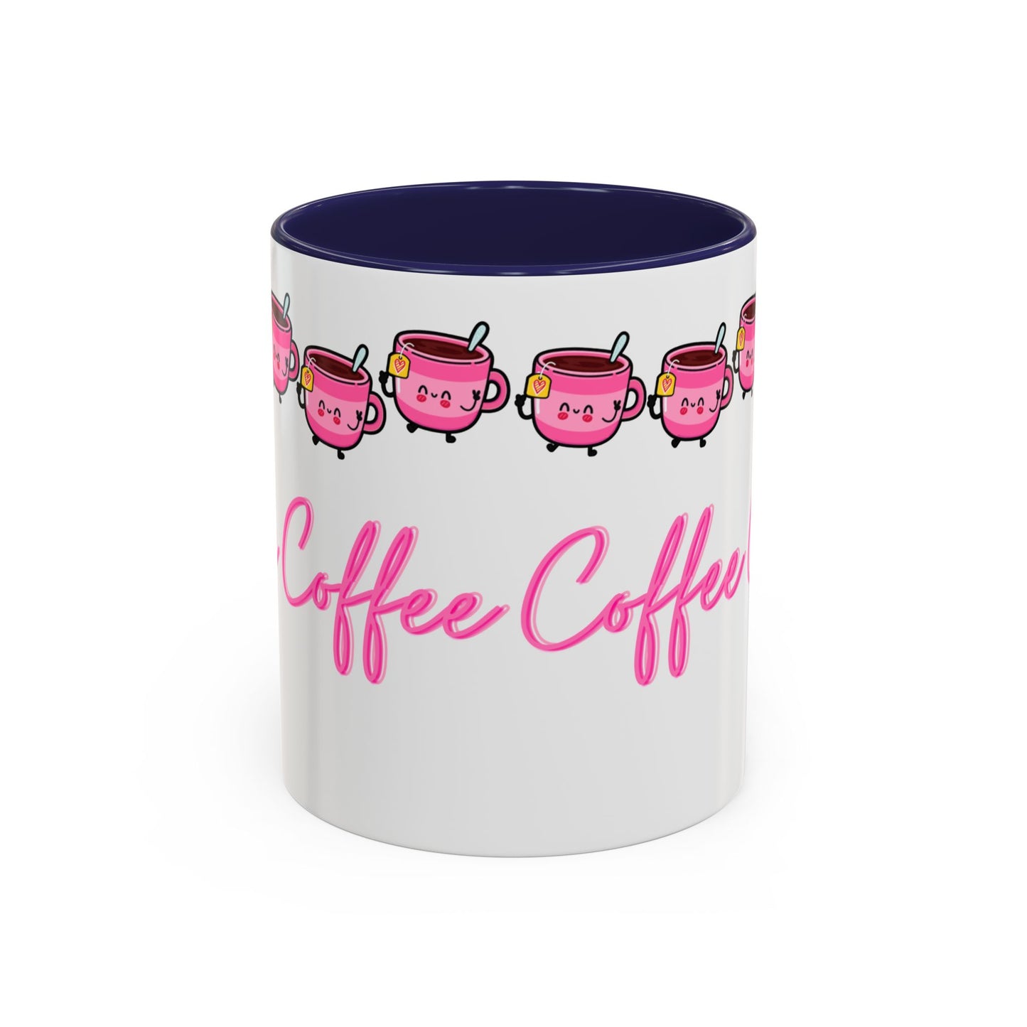 Pink happy Coffee Mug (11, 15oz)