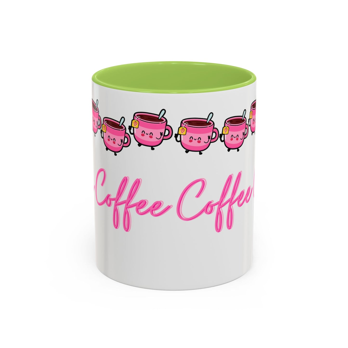 Pink happy Coffee Mug (11, 15oz)