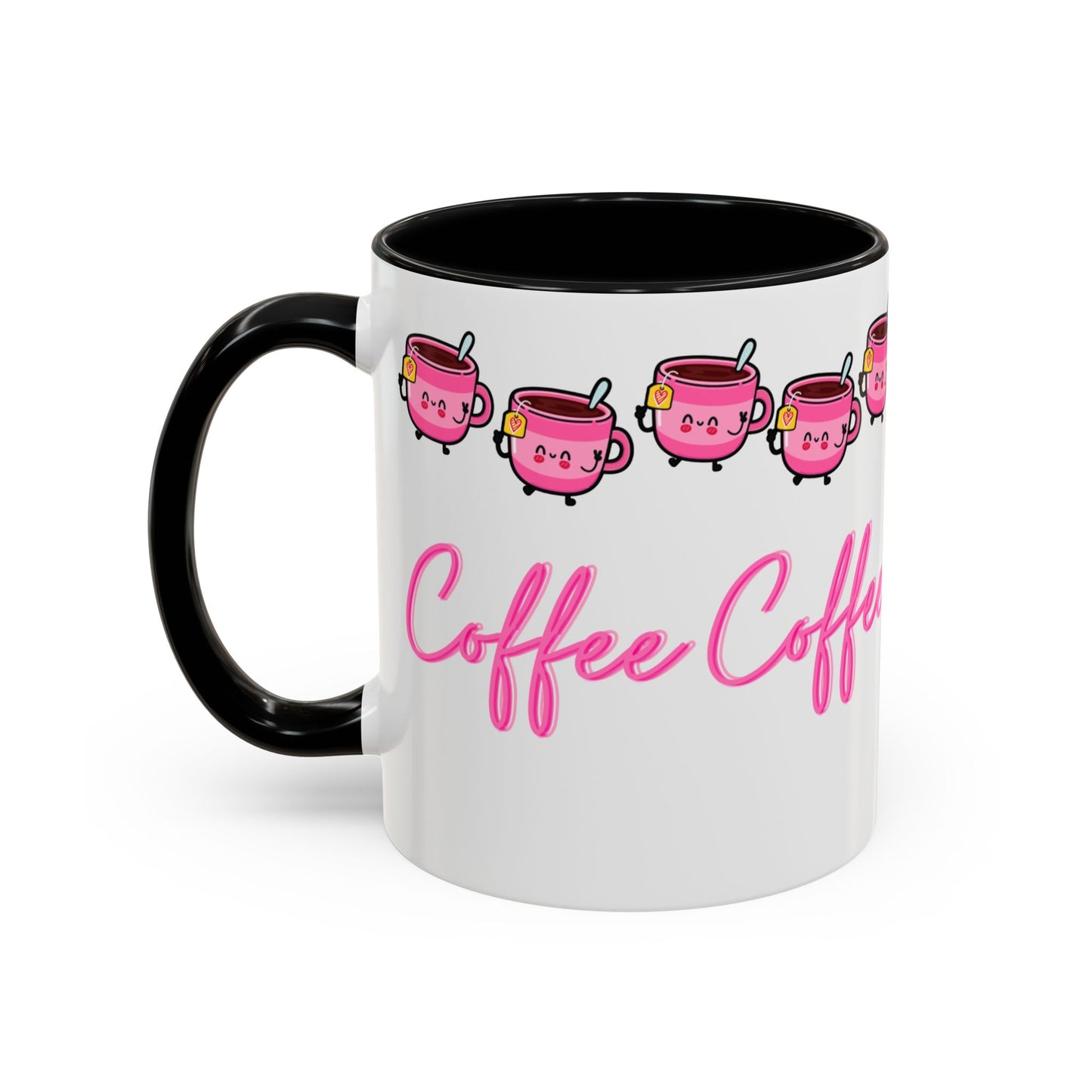 Pink happy Coffee Mug (11, 15oz)