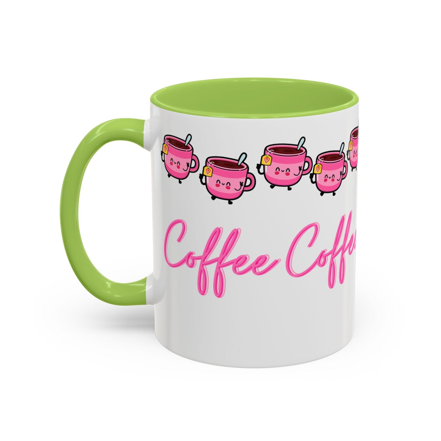 Pink happy Coffee Mug (11, 15oz)