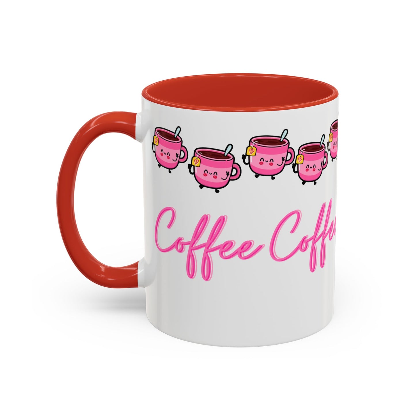 Pink happy Coffee Mug (11, 15oz)