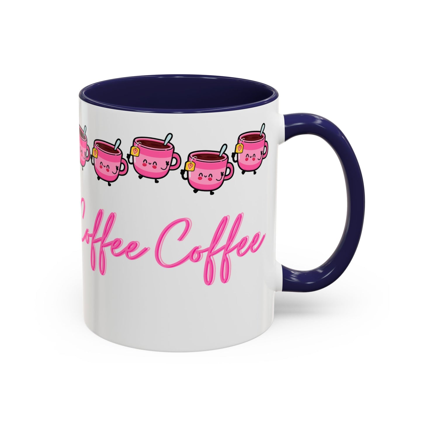 Pink happy Coffee Mug (11, 15oz)