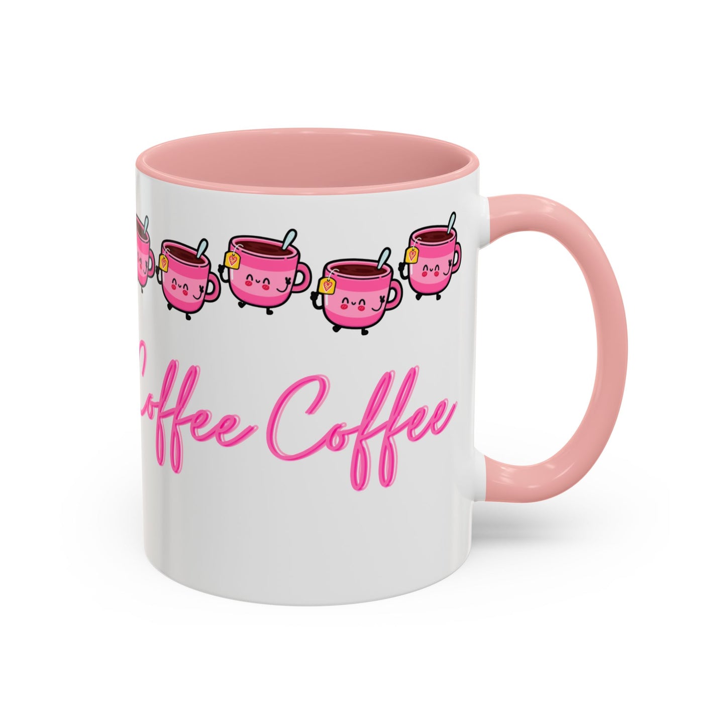 Pink happy Coffee Mug (11, 15oz)