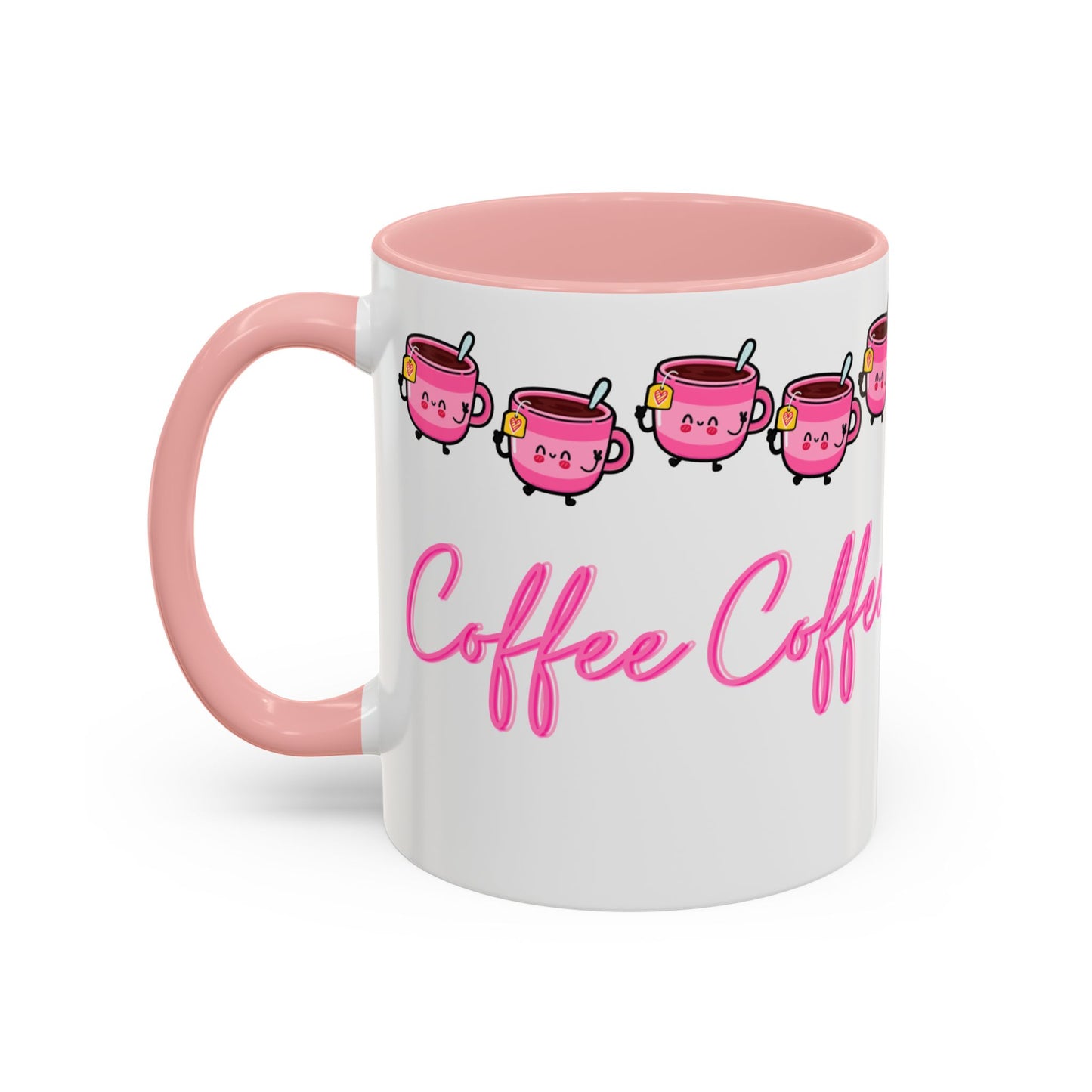 Pink happy Coffee Mug (11, 15oz)