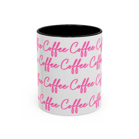 Pink Coffee Accent Mug - Stylish Drinkware for Morning Vibes, Gift for Coffee Lovers, Unique Kitchen Decor, Mother's Day Gift, Cute Tea Cup